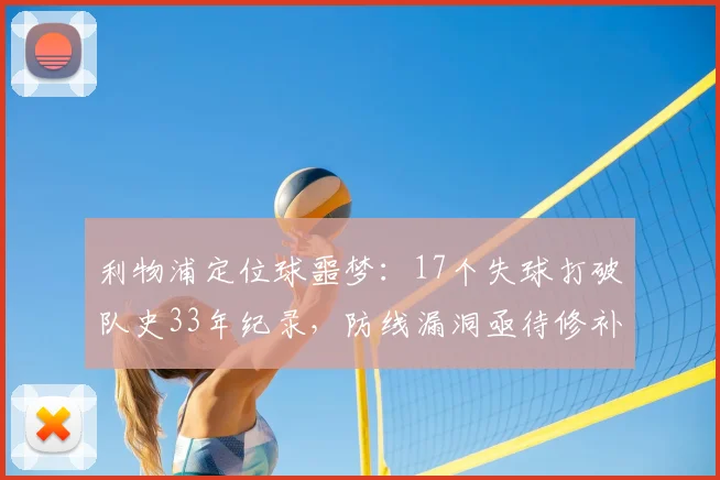 利物浦定位球噩梦：17个失球打破队史33年纪录，防线漏洞亟待修补